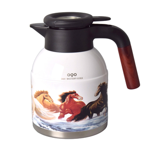 OQO欧克欧316不锈钢保温壶本命马年多功能泡茶大容量显温隔热送人