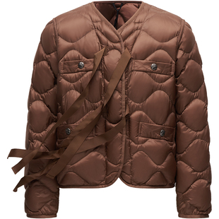 LINC金羽杰羽绒服女款秋季新款短款芭蕾感轻薄羽绒服女Y24801157