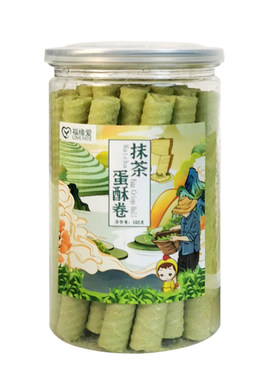 福缘爱抹茶蛋酥卷 贵州铜仁抹茶休闲零食酥脆蛋卷点心低糖不甜腻