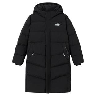 PUMA彪马男童羽绒服新款冬季中大儿童装防风加厚保暖长款连帽外套