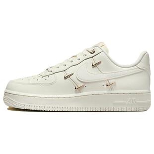 【荐】Nike/耐克Air Force 1 Mini Gold 耐磨 低帮 板鞋女款白金