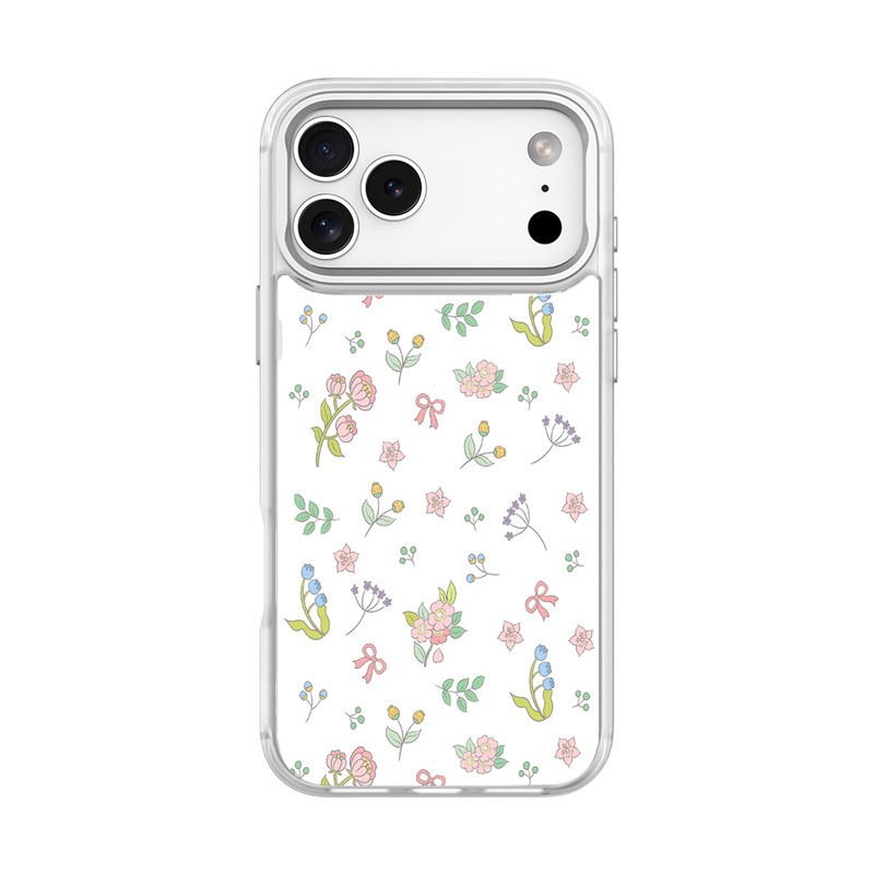 适用苹果17promax手机壳新款Air高级感iphone16plus可换背板15pro磁吸手机壳防摔亚克力保护套透白碎花男女款