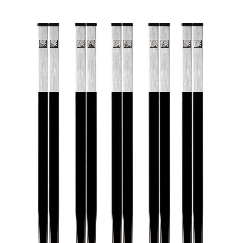 合金筷子家用高档新款定制刻字酒店专用餐饮商用筷抗菌防霉耐高温