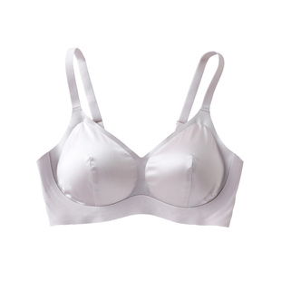高级真丝缎面无钢圈文胸 加宽侧翼收副乳桑蚕丝贴合无痕舒适内衣