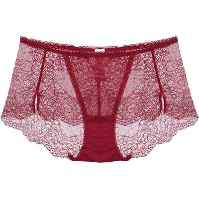 曼妮芬浪漫蕾丝中腰低角女士