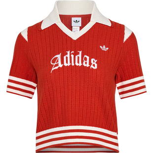 Adidas/阿迪达斯官方正品三叶草女士修身时尚针织POLO衫KT3048
