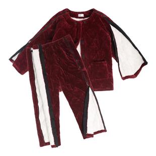 瘫痪卧床老人方便穿脱棉衣棉裤加厚夹棉骨伤打石膏护具康复护理服