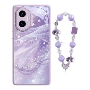 适用荣耀300手机壳honor200pro保护套100新款90的80外壳70后60女400高级感por华为pr0玻璃创意轻奢风流纱蝴蝶