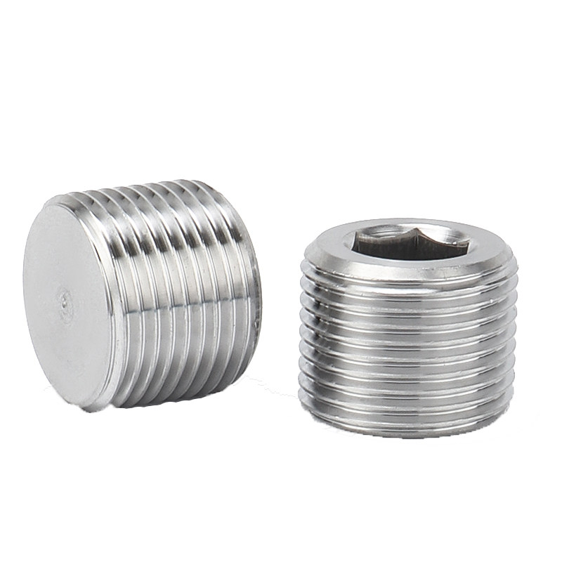 304不锈钢PT内六角堵头RC公制喉塞NPT油塞螺塞油堵紧钉G螺丝闷头