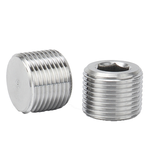 304不锈钢PT内六角堵头RC公制喉塞NPT油塞螺塞油堵紧钉G螺丝闷头