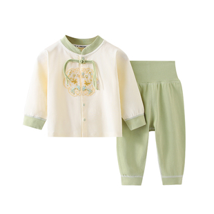 婴儿衣服分体套装秋季秋天宝宝春秋女宝早秋纯棉新款秋装宝宝秋衣