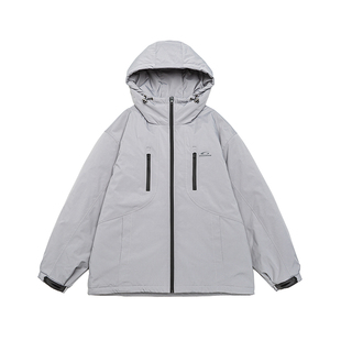 GOGOSOON防水冲锋衣棉衣男新款2025滑雪服外套连帽青少年高级感潮