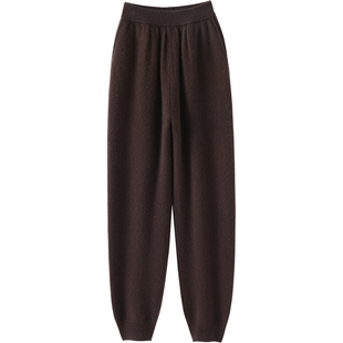 心仪已久的裤型！加厚山羊绒裤子女外穿纯羊绒针织休闲裤子新款