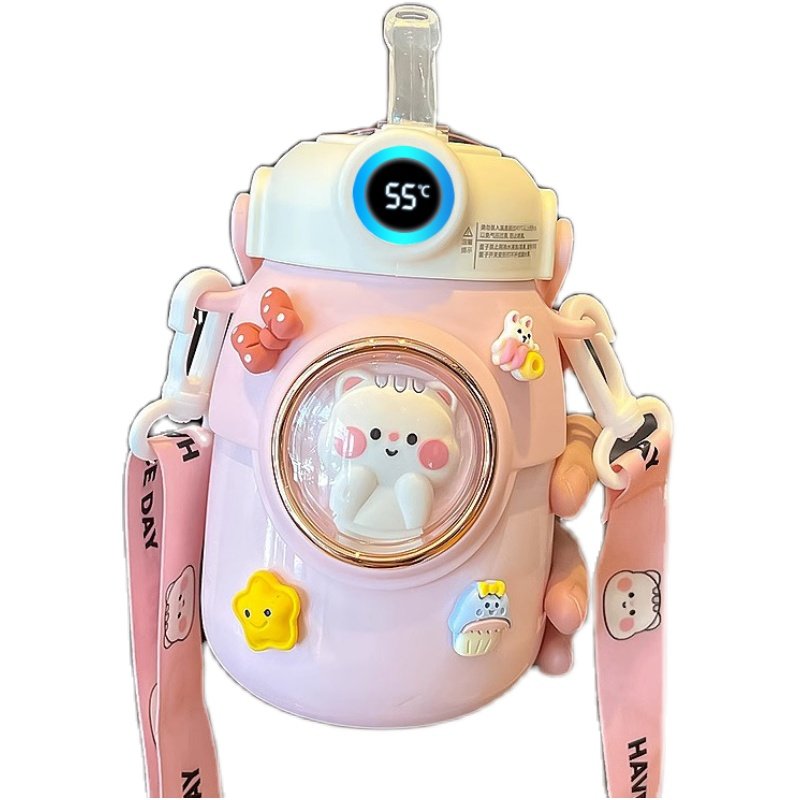 儿童保温杯幼儿园宝宝水杯学生上学专用吸管杯子女2025新款高颜值