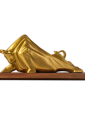 创意陶瓷金牛工艺品摆件