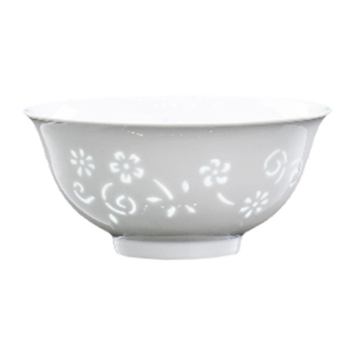 景辰高白瓷中式家用玲珑饭碗面碗