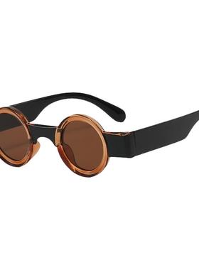 防晒圆框日潮复古男墨镜