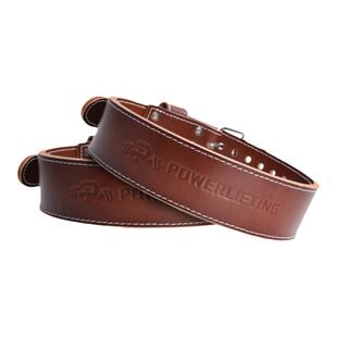 PD双排针举重健身腰带头层牛皮力量举硬拉护腰带健美健体非ROGUE