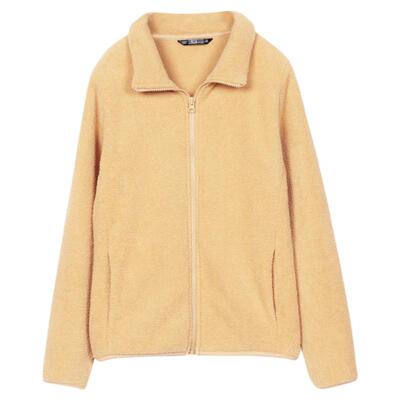 深灰摇粒绒女外套秋冬加厚立领