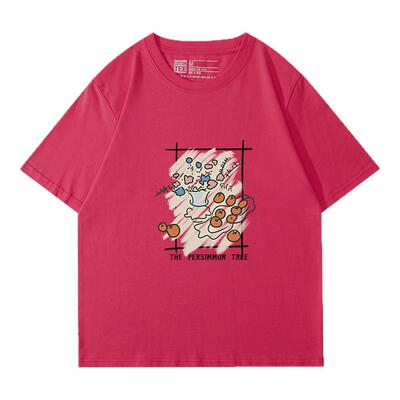 棉牵短袖可爱卡通正肩显瘦纯棉