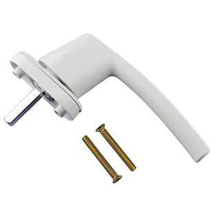 塑钢窗把手平开塑料窗传动执手内开窗户两点锁扣联动杆拉手迪福德