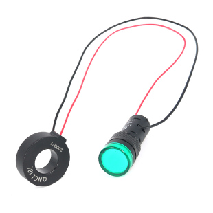 LED电流指示灯10A 50A 100A交流电流互感器信号灯感应灯监测器