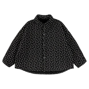 幼悠男童加绒加厚森系复古小碎花衬衫冬季童趣可爱时尚百搭上衣潮