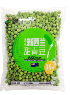 新西兰甜青豆原料进口速冻豌豆粒