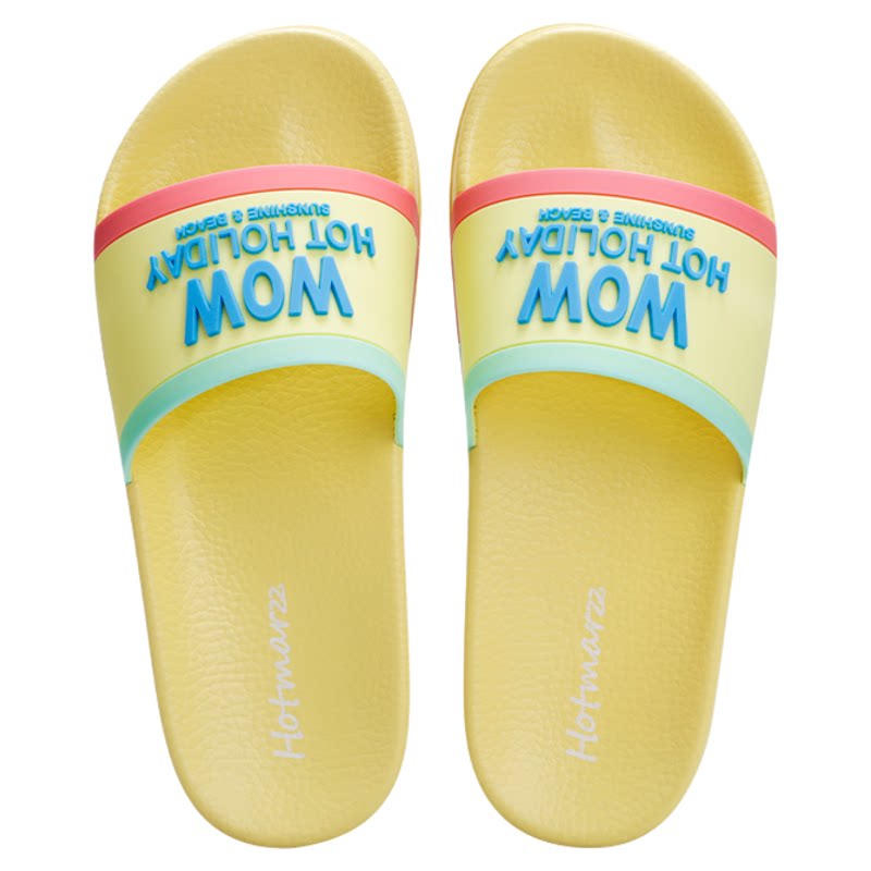 hotmarzz/黑玛新品夏季简约外穿防滑舒适耐磨海边沙滩一字拖鞋女