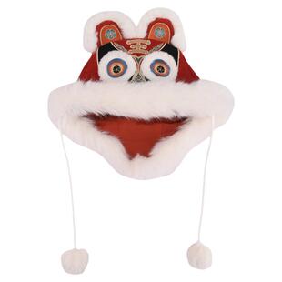 森女部落原创可爱过年国风虎头帽新年重工刺绣设计稿毛绒帽子秋冬