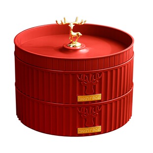 客厅糖盒结婚喜糖盒家用茶几干果盘水果盘瓜子坚果零食收纳盒