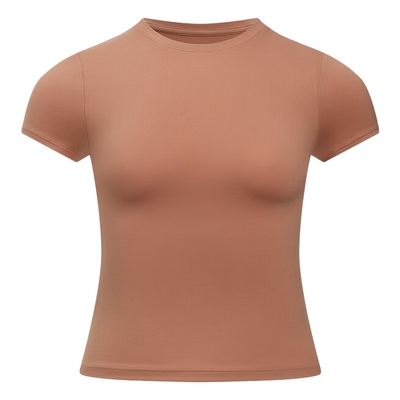 安德玛UA秋夏Meridian柔感系列女子健身打底服短袖T恤6000341-696