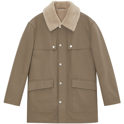 冬季夹克羊羔毛风衣加厚保暖外套