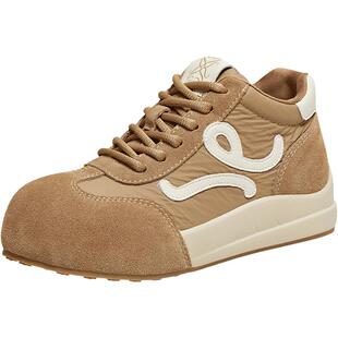 百思图2026春季商场新款高帮德训鞋厚底运动鞋女休闲鞋D3786AM6