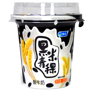 骑士黑米青稞酸奶200g*12杯/箱 自有牧场奶源营养好吃