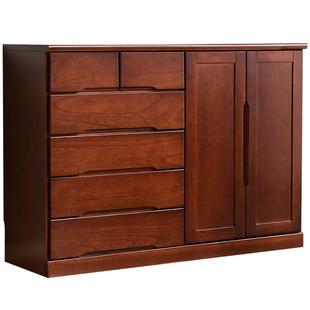 实木斗柜卧室大容量清仓收纳柜抽屉家用欧式多功能带门五斗橱特价