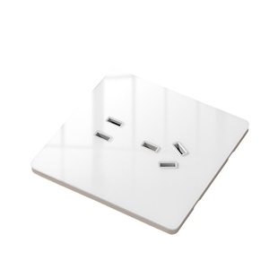 国际电工白色开关插座面板家用双控一开五孔墙壁墙上空调玻璃镜面