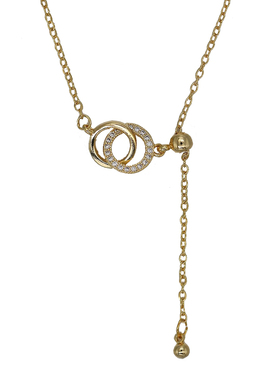 小Z优品女时尚双环流苏项链