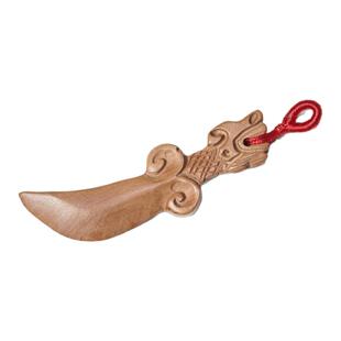 天然老桃木刀剑斧挂件钥匙扣本命年红绳手工雕刻桃木武器压惊防吓