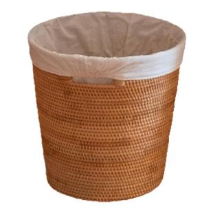 藤编脏衣篓ins风编织筐子日式衣服玩具收纳桶带盖家用卧室脏衣篮