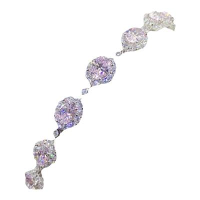 满钻鸽子蛋手链2克拉粉钻