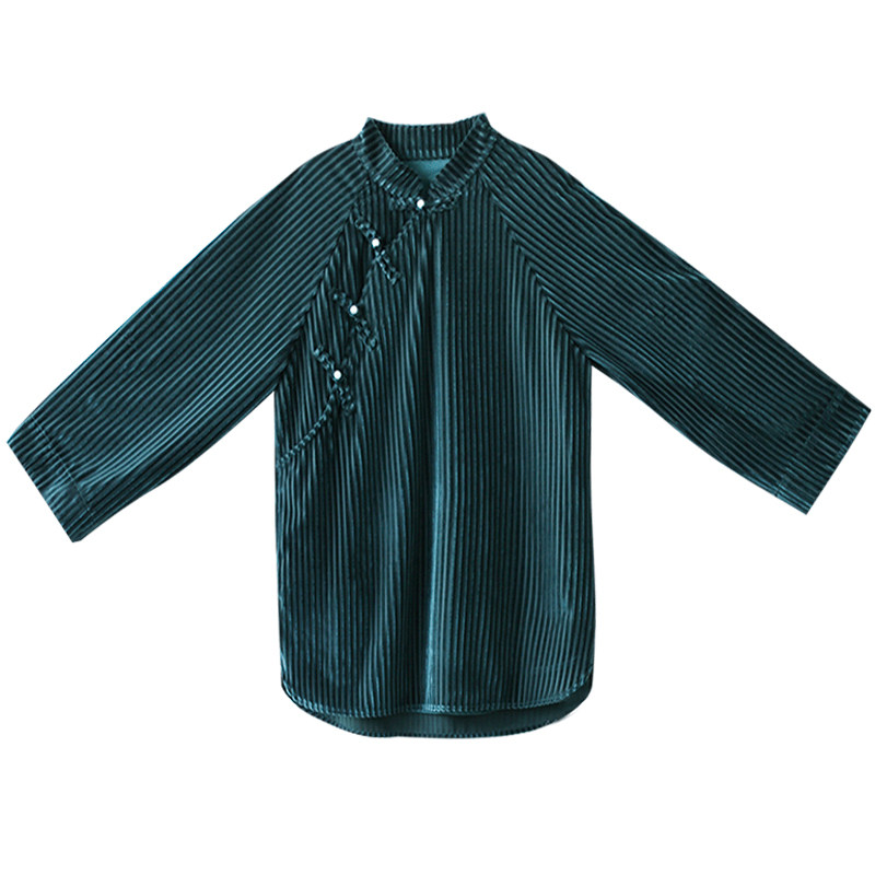 江南范改良旗袍上衣茶艺服
