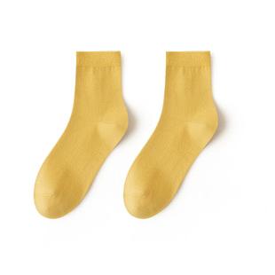 梦娜袜子女中筒袜白色女士长筒棉袜女袜黑色夏季薄款春秋长袜秋冬