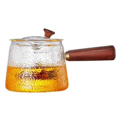 雅集锤纹侧把壶办公家用茶水分离