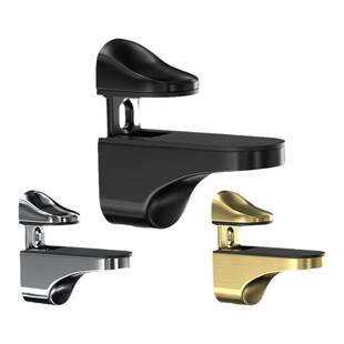 可调节玻璃固定器锌合金鱼嘴夹墙上打孔置物架活动木板层板固定夹