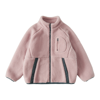 棵初绒感舒适仿羊羔毛外套