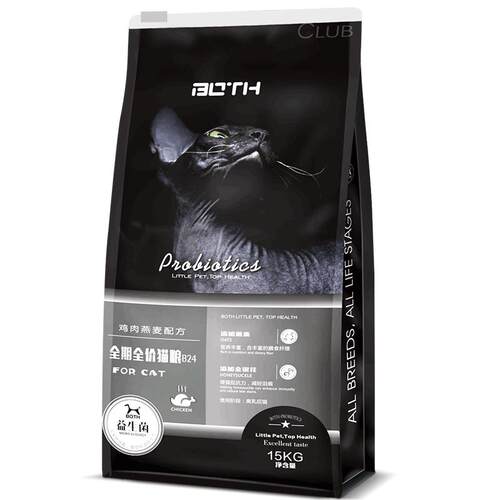 BOTH益生菌猫粮全猫幼猫成猫通用猫粮鸡肉燕麦宠物猫主粮15kg B24