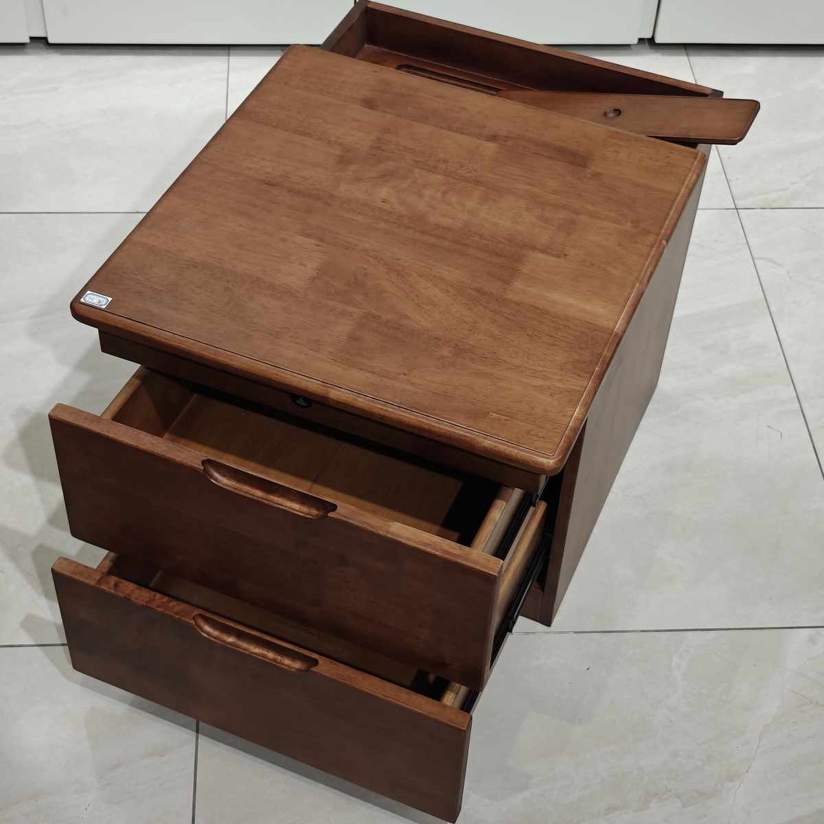 【T02基础款】全实木双暗格设计新中式床头柜家用简约玄关床头柜