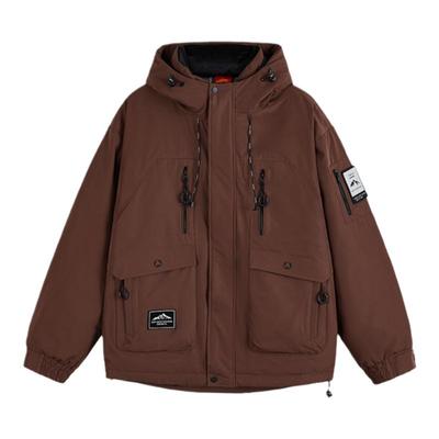 冬季新款男士工装连帽棉衣潮流帅