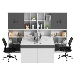 办公桌椅组合财务室会计双人面对面高柜财务办公桌办公桌子办公室